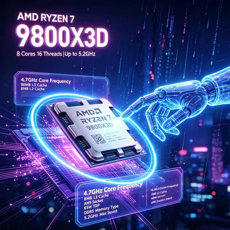 Pc Gaming Cpu - AMD Ryzen 7 9800X3D AM5 Gaming