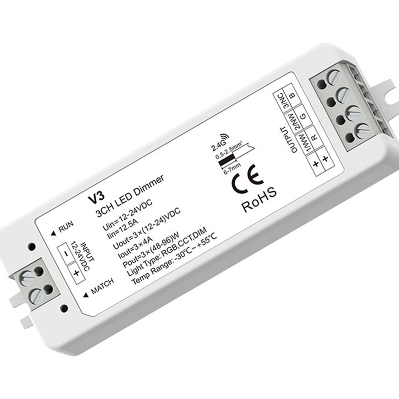 LED Controller 3-Channel V3 2. - огляд і ціна Rgb Light Strip