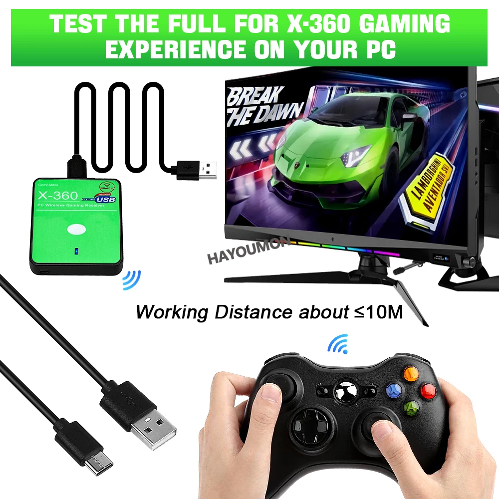 Wireless Gaming Receiver USB C - огляд і ціна Pc Gaming Xbox Controller