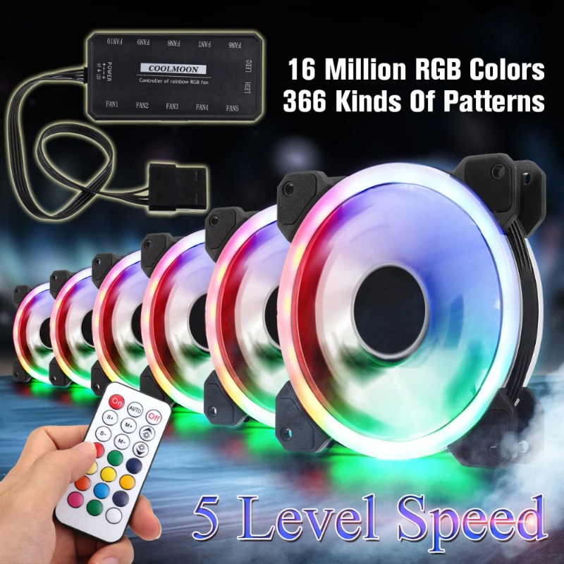 120mm RGB Quiet Adjustable PC  - огляд і ціна Pc Gaming Cpu