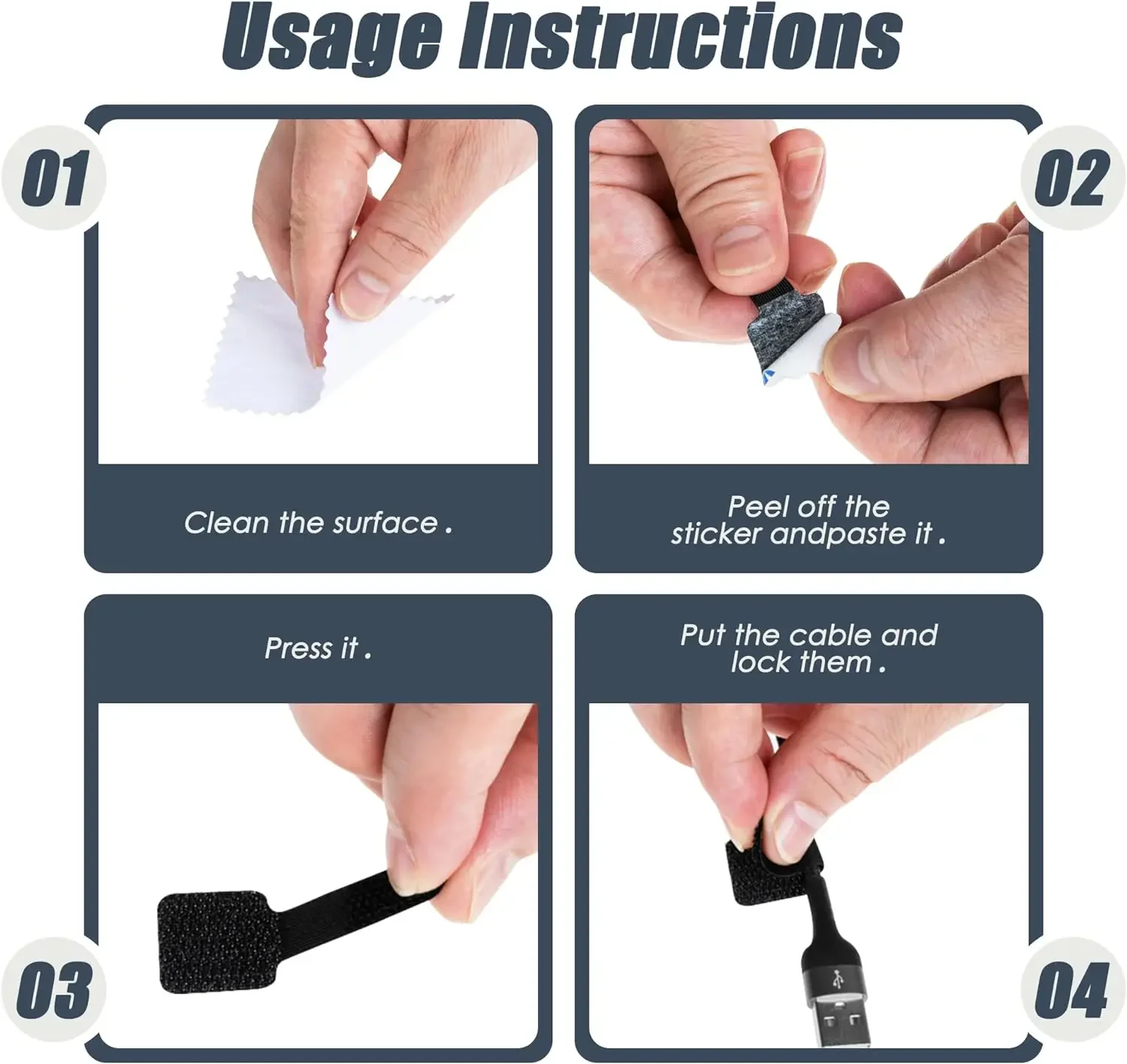 New Reusable Cable Ties Velcro - огляд і ціна Desk Cable Organizer