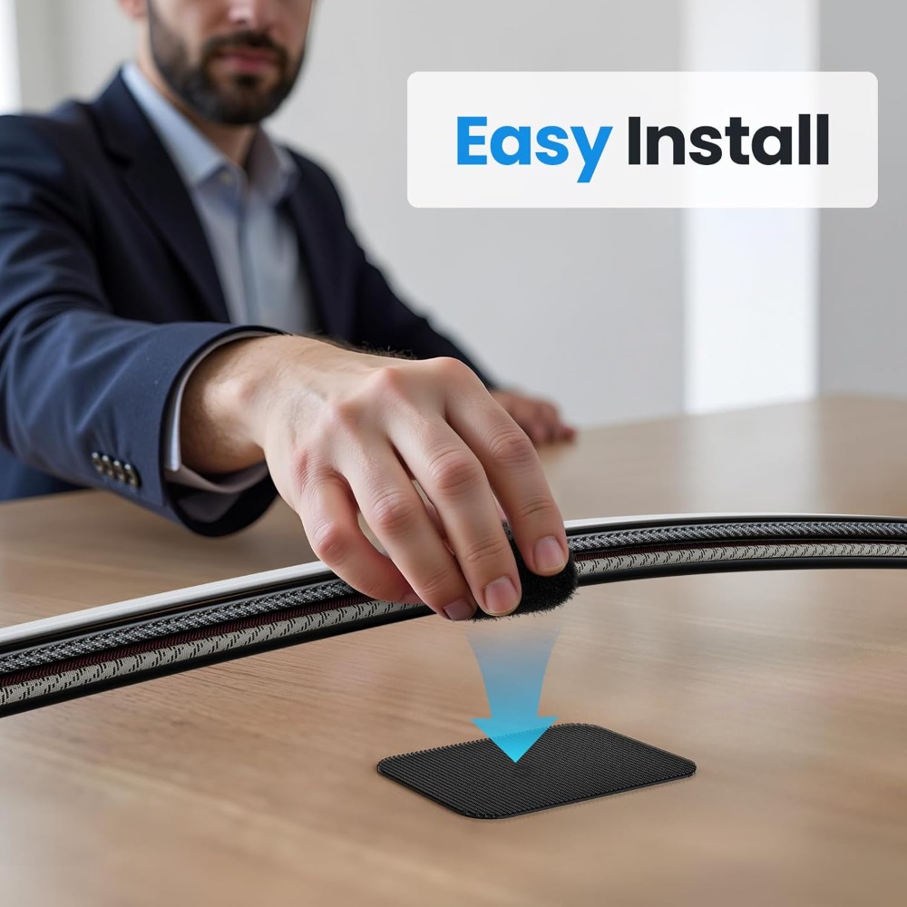 4-28Sets Self-Adhesive Ties Re - огляд і ціна Desk Cable Organizer