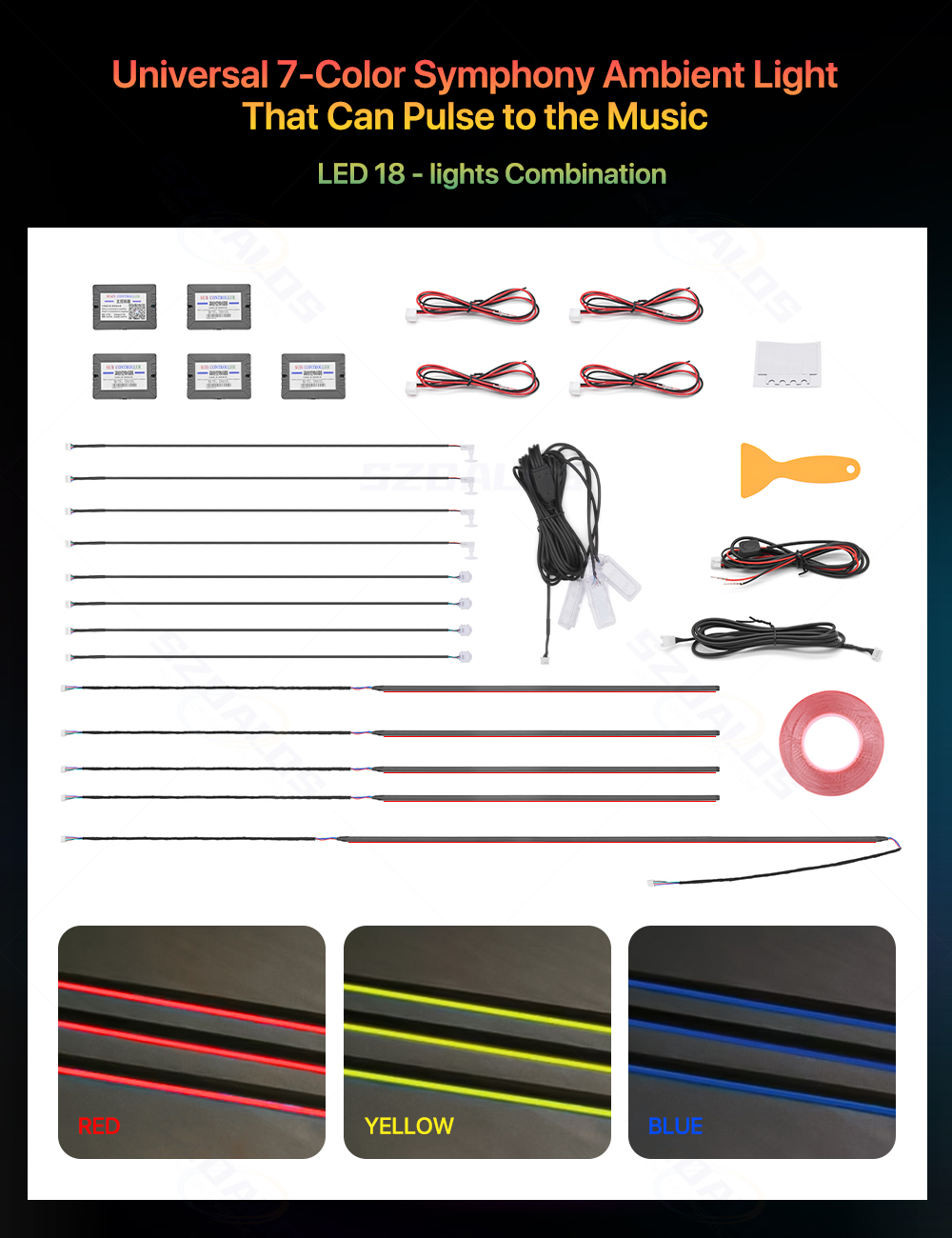Hot Selling Car Ambient Light  - огляд і ціна Rgb Light Strip