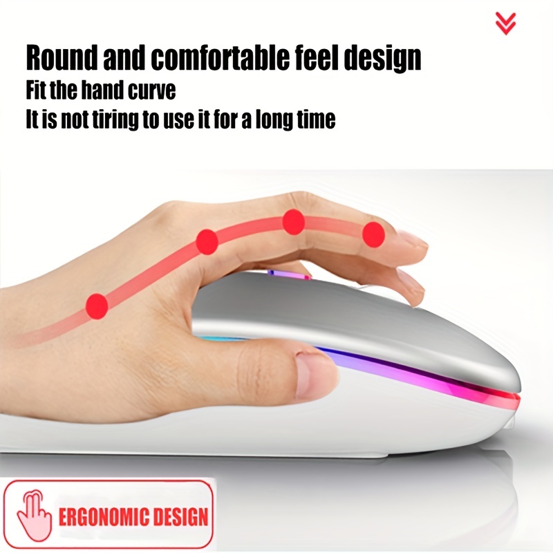 Wireless Mouse RGB Rechargeabl - огляд і ціна Rgb Light Strip