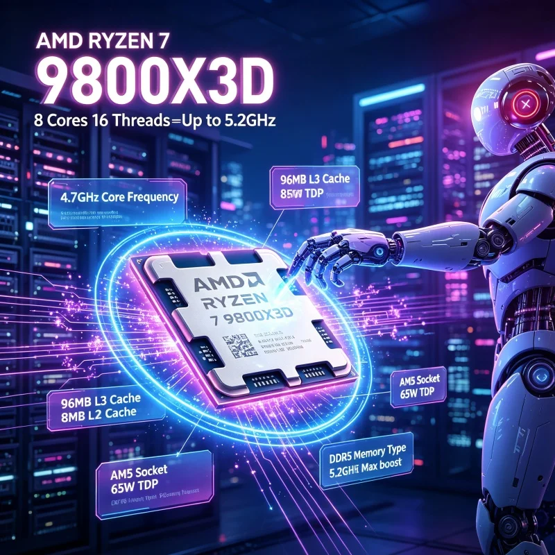 AMD Ryzen 7 9800X3D Content Cr - огляд і ціна Pc Gaming Cpu