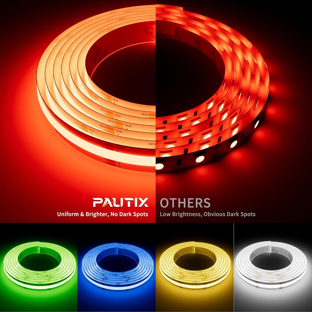 5V USB COB RGB LED Strip Light - огляд і ціна Rgb Light Strip