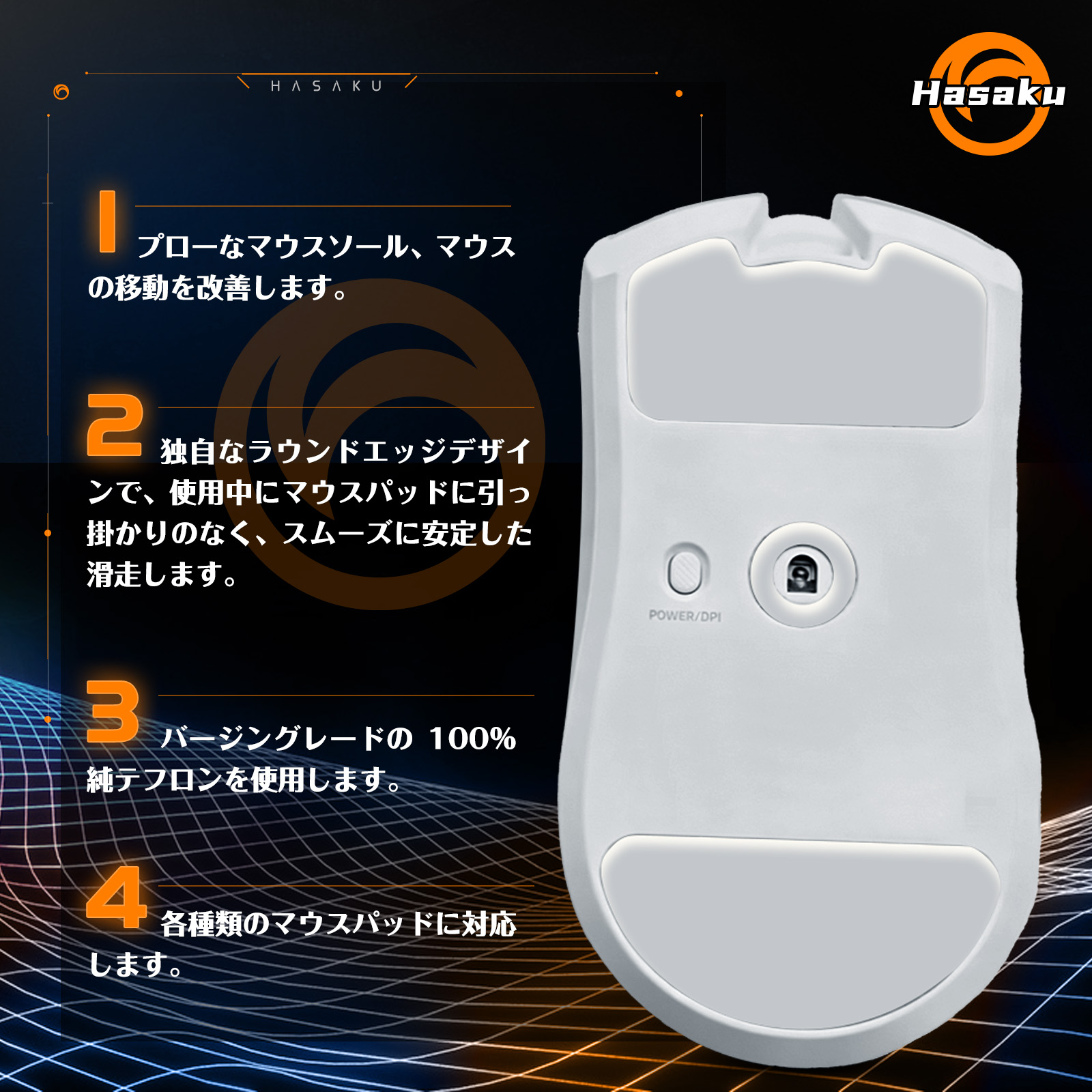 2 Sets HASAKU Rounded Curved E - огляд і ціна Wireless Gaming Mouse