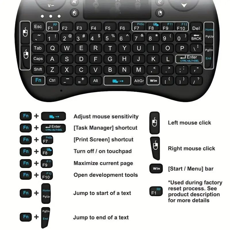 Mini Wireless Keyboard 2.4GHz  - огляд і ціна Wireless Gaming Mouse