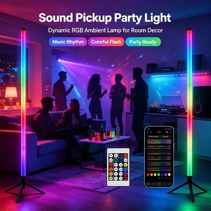 2PCS 120CM RGB Floor Lamp, Sou - огляд і ціна Rgb Light Strip