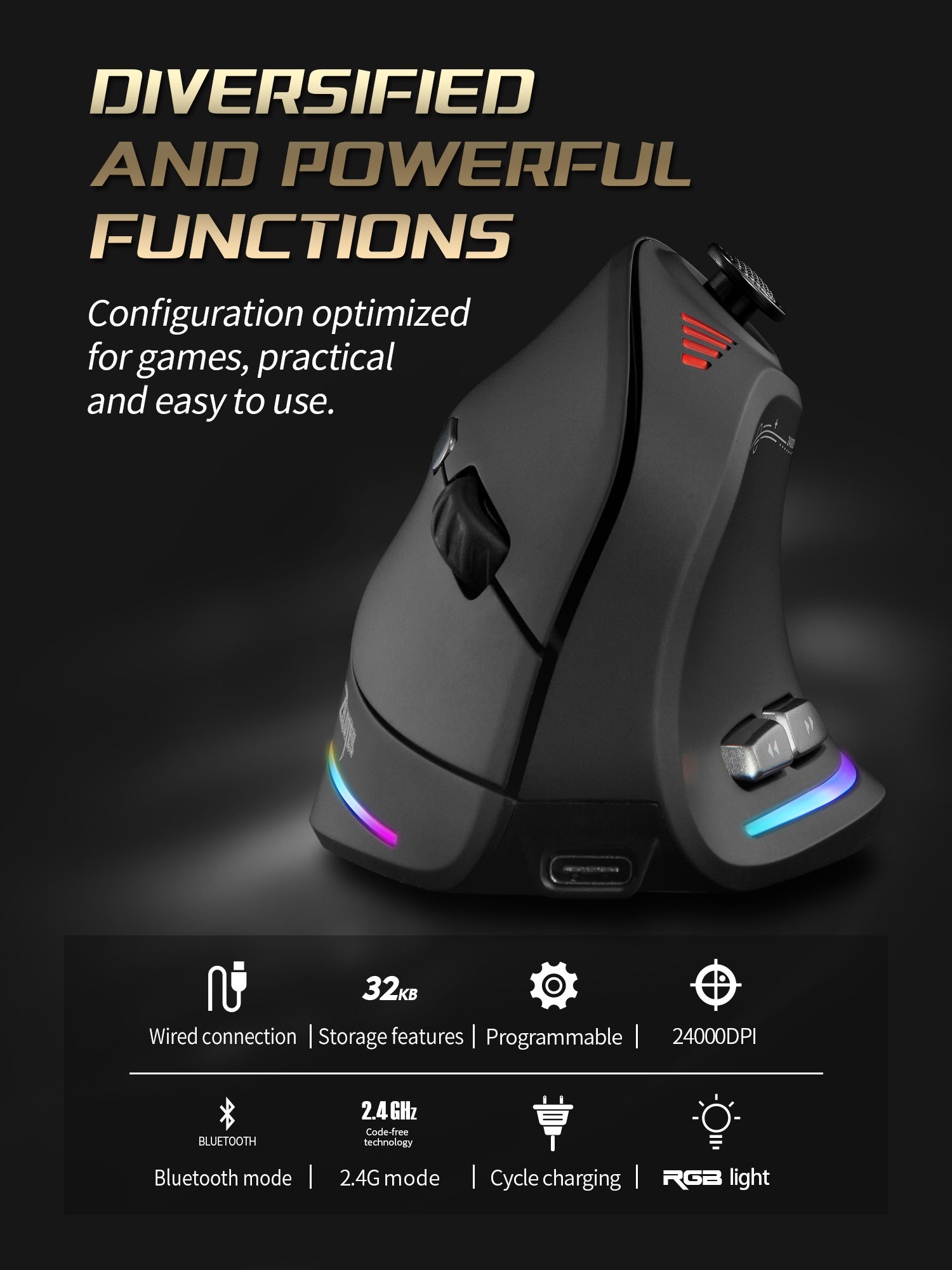 Jomaa RGB Backlit Wireless Ver - огляд і ціна Wireless Gaming Mouse