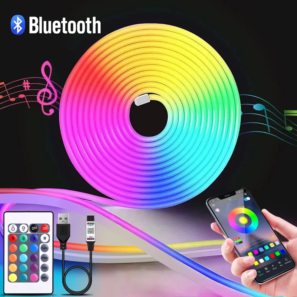 1-5m RGB LED Neon Strip Light  - огляд і ціна Rgb Light Strip