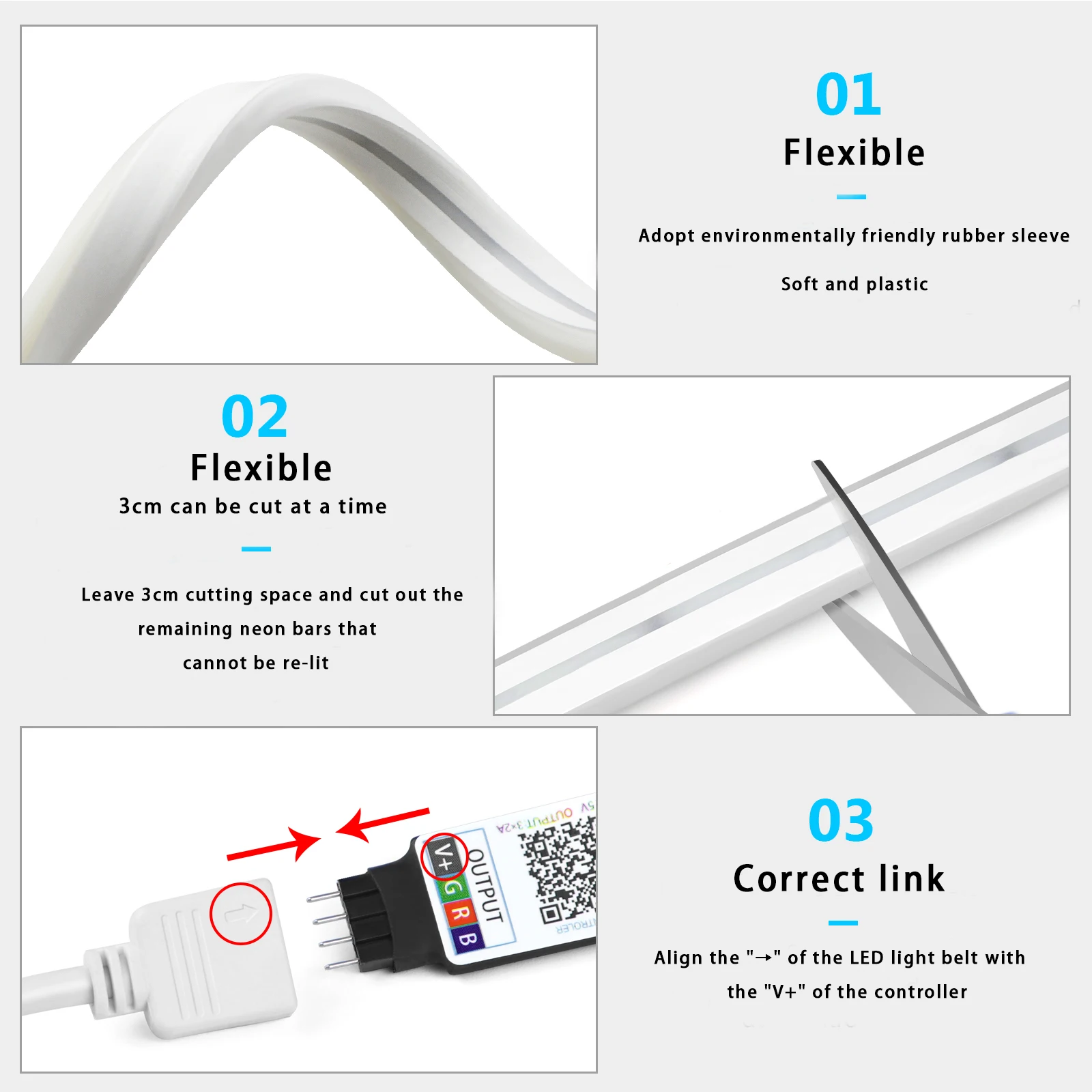 1-5m RGB LED Neon Strip Light  - огляд і ціна Rgb Light Strip